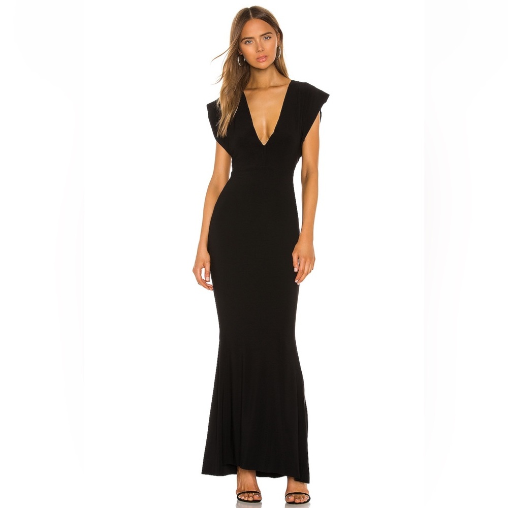 Revolve X Norma Kamali V Neck Rectangle Gown